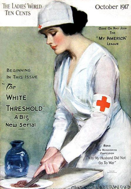 Ladies World October 1917 Red Cross Nurse Vintage Nurse Medical Posters