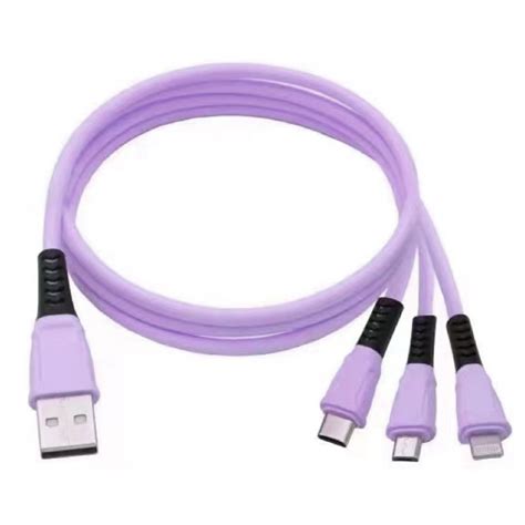 Cabo Usb Carregador Turbo 3 Em 1 Micro Usb Tipo C E Iphone E V8 1 2m Alex Shopee Brasil