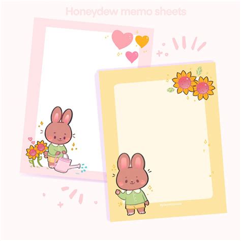 Cute Memo Sheets For Kawaii Journaling Super Cute Kawaii