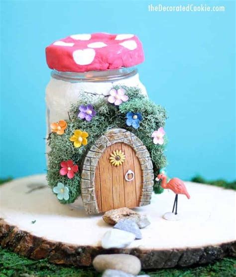 Fairy House Idea Air Dry Clay And Mason Jars Make A Light Up Fairy