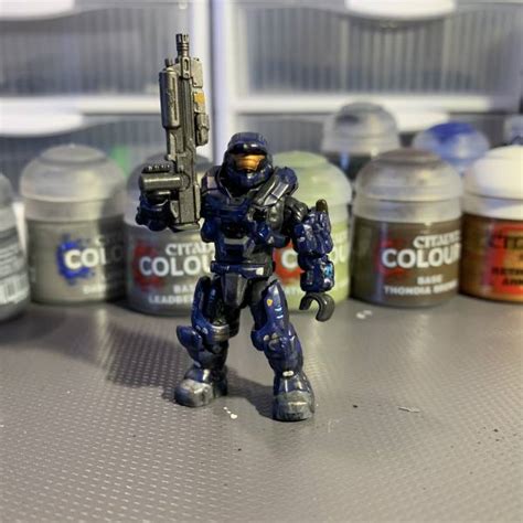 Share Project Custom Halo Mega Construx Blue Spartan Mark V B Figure