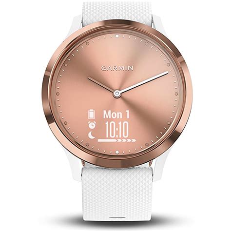 Garmin Vivomove HR Sport Hybrid Smartwatch, Rose Gold w Small/Medium ...