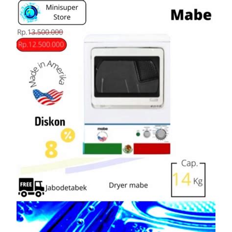 Jual Mesin Pengering Dryer Mabe Kap Kg Bisa Cuci Bedcover Shopee