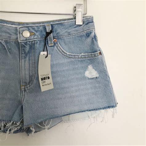 Topshop Shorts Topshop Light Wash Moto Cory Denim Shorts Poshmark