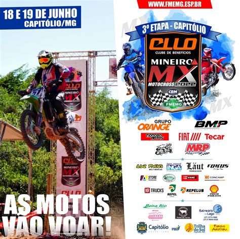 Inscrições abertas para a 3ª Etapa do Mineiro de Motocross Capitólio MG