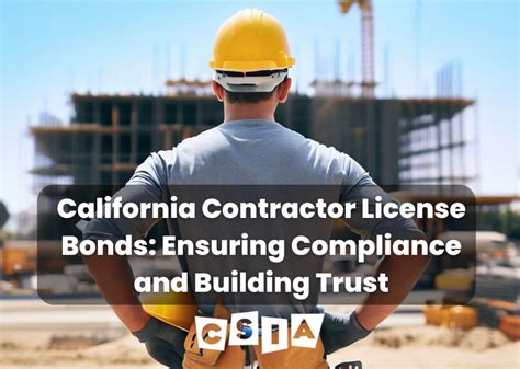 California Contractor License Bonds Ensuring Compliance And Building