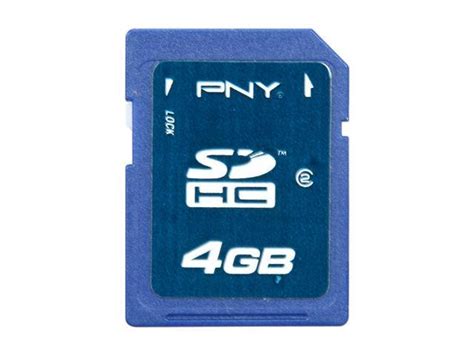 PNY 4GB Secure Digital High Capacity SDHC Flash Card Navy Model P