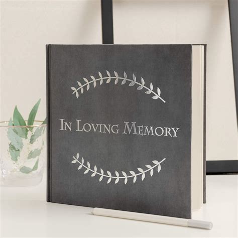 N A In Loving Memory Condolence Book Funeral Memorial Guest Book