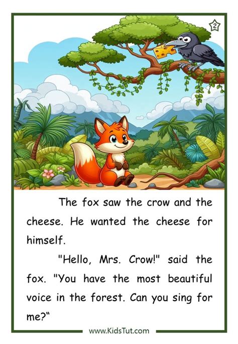 Story Time: The Cunning Fox and The Crow - KidsTut