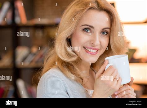 Mature Lady Drinking Tea Hi Res Stock Photography And Images Alamy