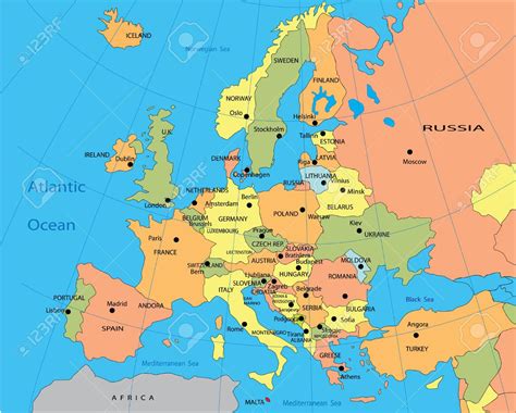 Political Map Of Europe 2016