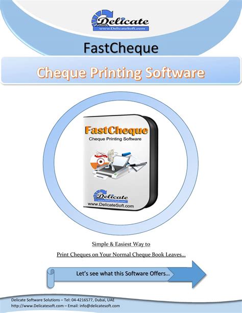 Cheque Printing Software by DelicateSoftware - Issuu