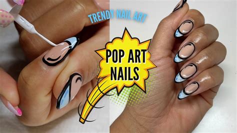 How To Do Pop Art Comic Book Nails Gel X Nails Trendy Nail Art