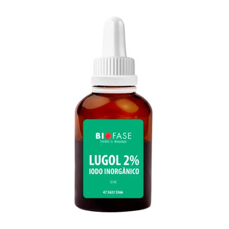 Lugol 2 Iodo Inorgânico 30 ml Biofase