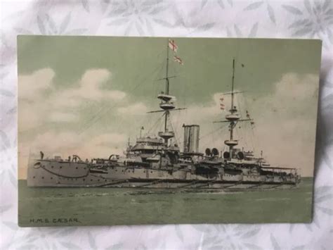 HMS CAESAR 1898 1920 WW 1 Battleship Royal Navy Postcard 4