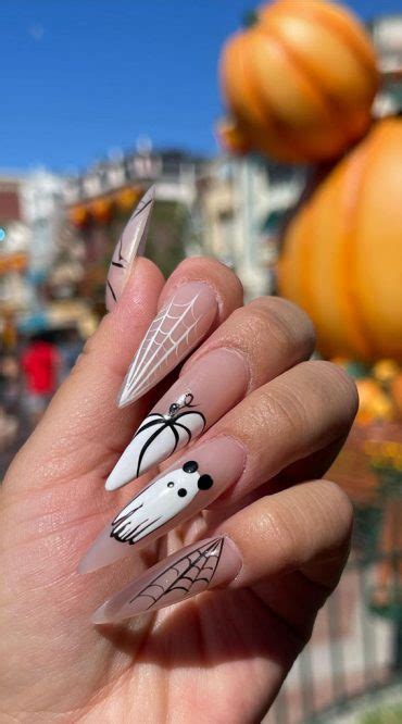 Dazzling Halloween Nails That Turn Heads Spider Web Mickey Ghost