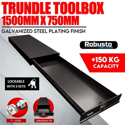 Under Tray Body Tool Box Trundle Drawer 1500 Long Ute Truck Toolbox Fs