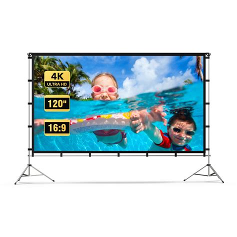 Projector Screen Outdoor Vamvo Portable Projector Screen With Stand