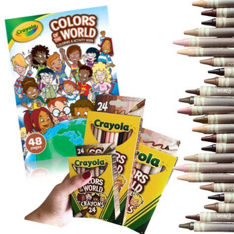 Learn And Play Crayola Colors Of The World Crayons 24 Colors Coloring Pencil Coloring Book