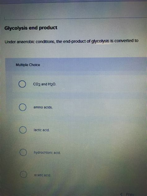 Solved Glycolysis end product Under anaerobic conditions, | Chegg.com