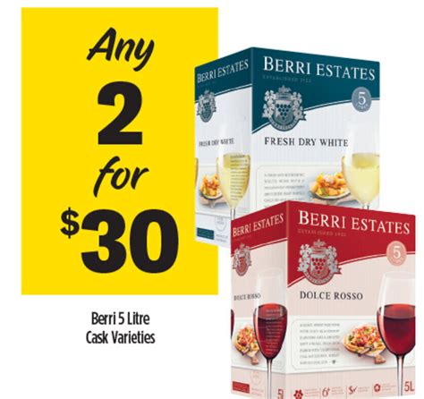 Berri Litre Cask Varieties Offer At Coles