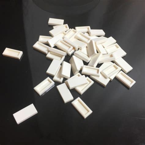 50 New Lego White 1x2 Flat Tiles Id 3069306901 Finishing Modular Ebay