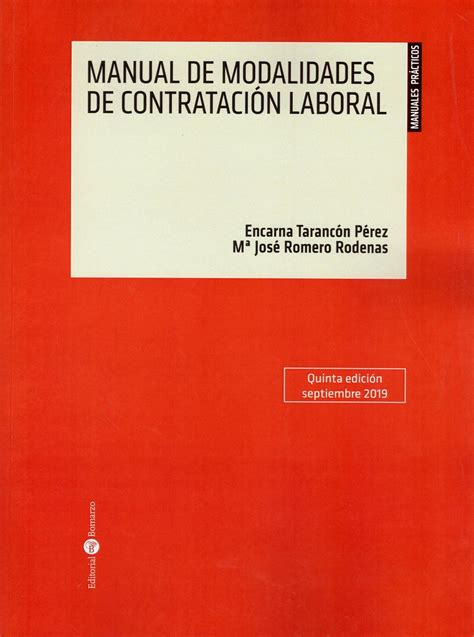 Manual De Modalidades De Contrataci N Laboral E Taranc N J J