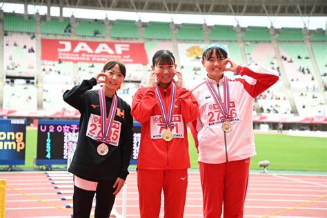 【第107回日本選手権】u20女子800m 表彰式：日本陸上競技連盟公式サイト