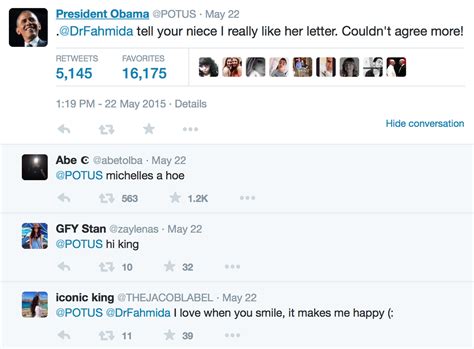 A collection of first replies to President Obama’s Twitter - The Verge