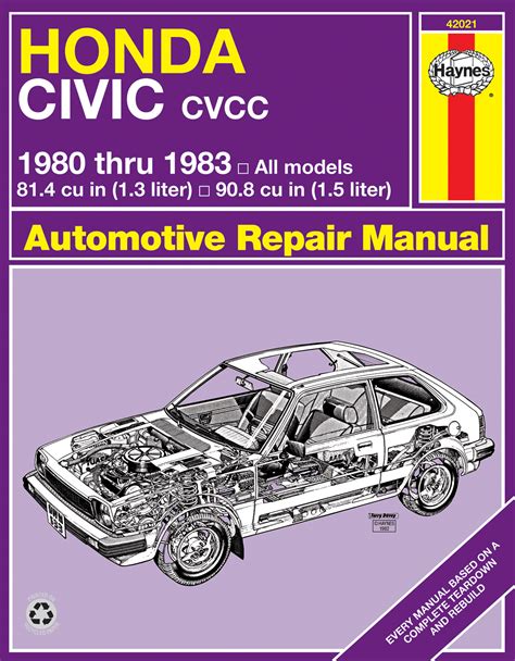 Honda Civic Cvcc 80 83 Haynes Repair Manual Haynes Manuals