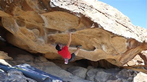 Hueco Tanks Bouldering Moonshine Roof V4 YouTube