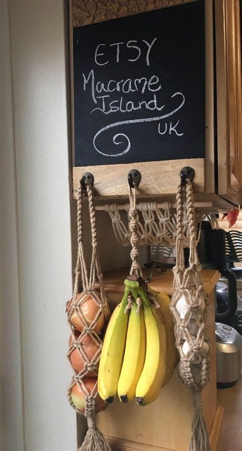 Banana Hanger Macrame Banana Holder Fruit Storage Banana Etsy UK