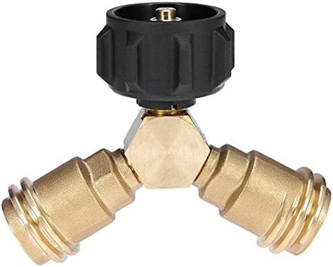 Anxingo Propane Y Splitter Adapter Tee 100 Solid Brass LP Gas