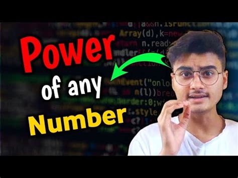 C Program To Calculate Power Of A Number YouTube