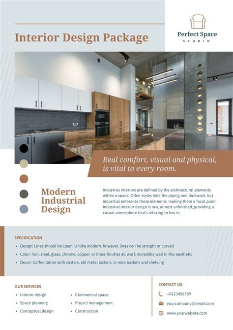 Interior Design Package Poster Template Free Poster Templates