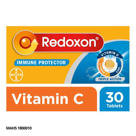 Redoxon Triple Action Vitamin C D Zinc Immunity Orange Effervescent