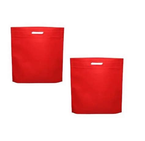 Plain Red D Cut Non Woven Bag For Grocery At Rs 140 Kg In Hooghly Id