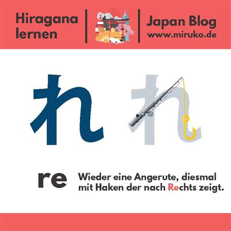 Hiragana Re Japanisch Lernen Japan Japanische Schriftzeichen