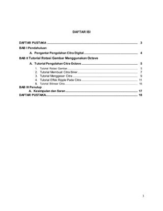 Tutorial Pengolahan Citra Menggunakan Octave Pdf