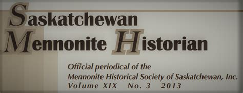 Resources Mennonite Historical Society Of Saskatchewan