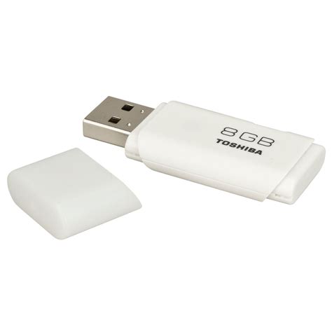 Toshiba Pendrive 8gb With Cap Usb 20 Flash Drive White Rapid Pcs