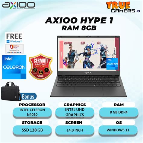 Jual Laptop Axioo Hype Intel Celeron N Ram Gb Ssd Gb Inch