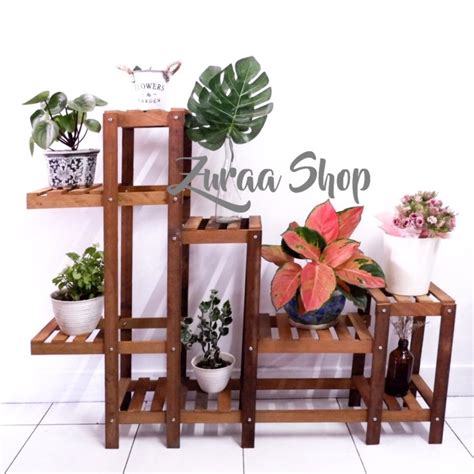 Jual Rak Tanaman Kayu Ulin A1 Shopee Indonesia