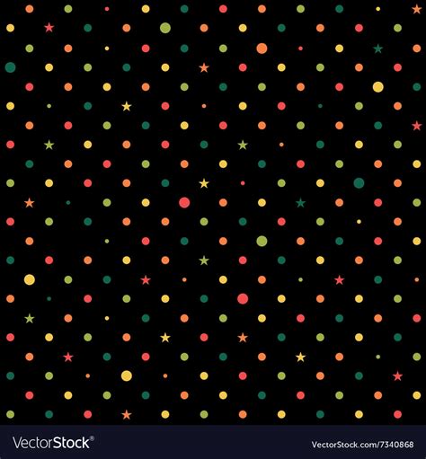 Rainbow polka dot black background Royalty Free Vector Image