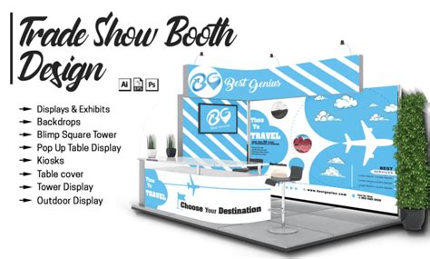 Design Eye Catching Backdrop Or Exhibition Trade Show Booth By Creative