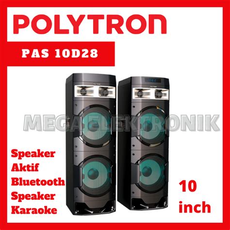 Polytron Pas 10df28 Speaker Aktif Active 10 Inch Bluetooth Speaker