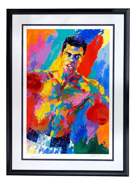 Muhammad Ali Leroy Neiman Signed Framed 29x45 Neiman Ali Serigraph JSA