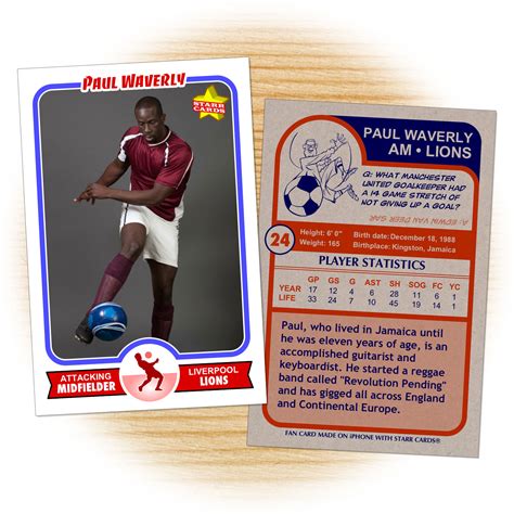 Soccer Trading Card Template