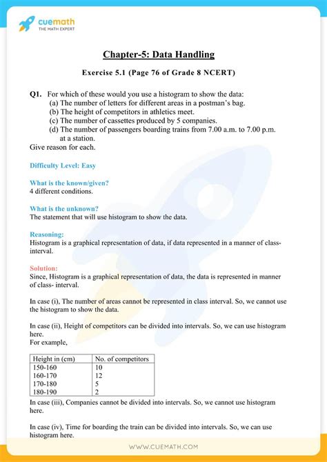 Ncert Solutions Class Maths Chapter Data Handling Access Pdf