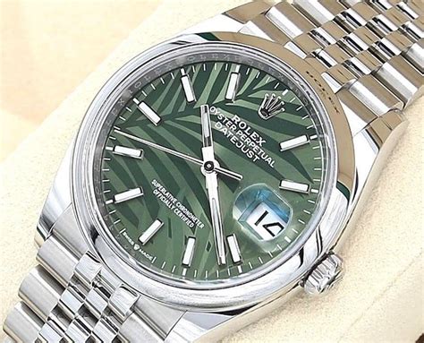 Rolex Oyster Perpetual Datejust Green Palm Dial